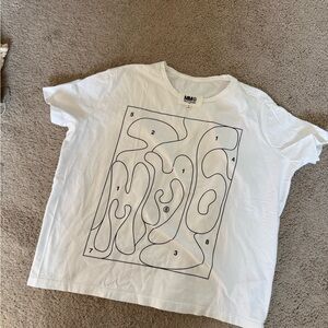 MM6 Maison Martin Margiela Ivory Graphic Tee Rare